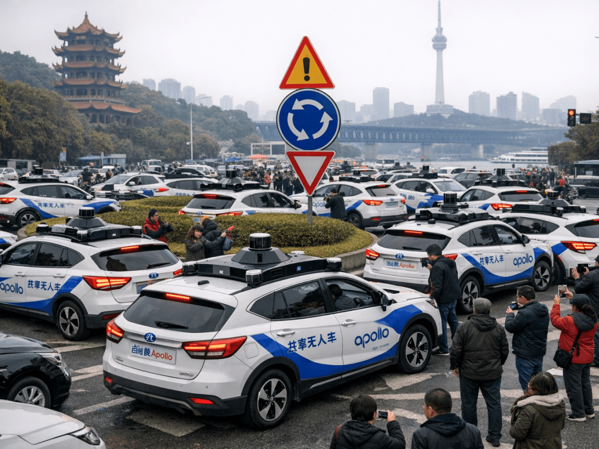 De zelfrijdende taxi’s in Wuhan reden&nbsp;wél